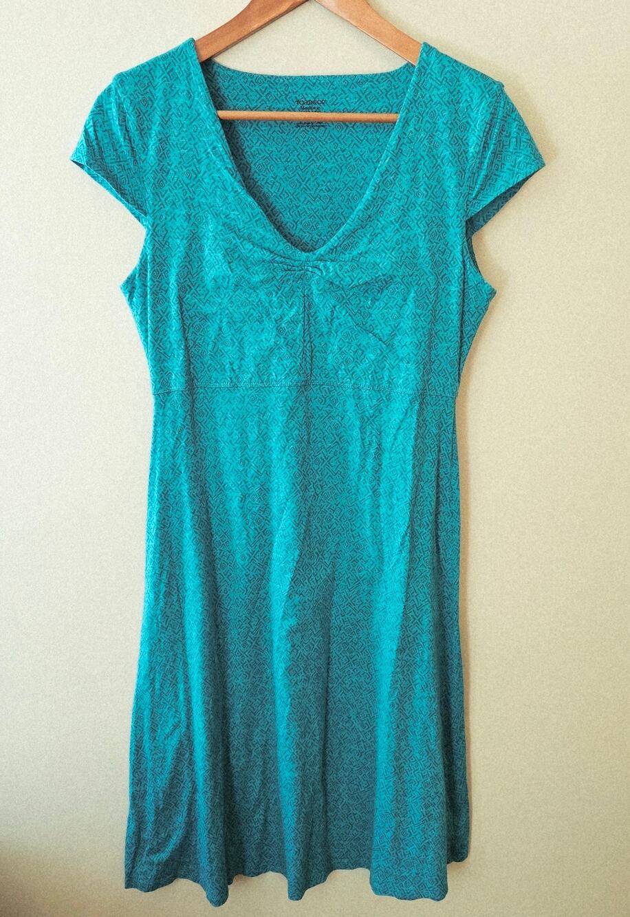 Toad & Co Rosemarie Dress Sz M Aztec Active Outdoor Casual Cotton Tencel